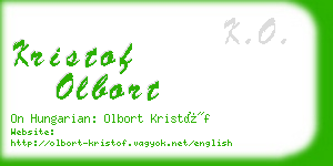 kristof olbort business card